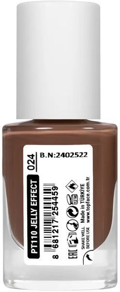 Лак для нігтів topface Jelly Effect PT110 24 Світлий коричневий PT110 фото