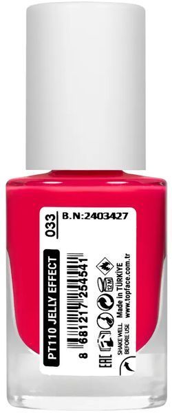 Лак для нігтів topface Jelly Effect PT110 33 Рожевий неоновий PT110 фото