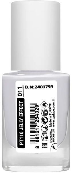 Лак для нігтів topface Jelly Effect PT110 11 Сіро-білий PT110 фото