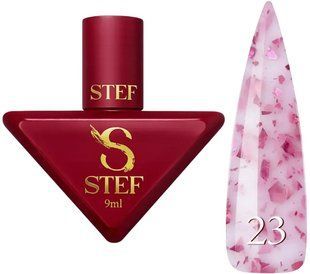 Камуфлююча база Steffani Cover Base 23 Світло-рожева з рожевими пластівцями поталі SCB09 фото
