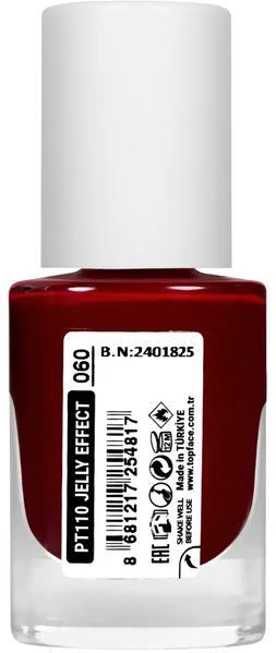Лак для нігтів topface Jelly Effect PT110 60 Вишневий PT110 фото