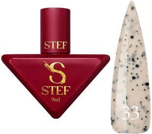 Камуфлююча база Steffani Cover Base 33 Персикова з сірими та білими пластівцями поталі SCB09 фото