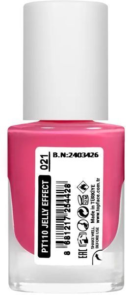 Лак для нігтів topface Jelly Effect PT110 21 Коралово-рожевий PT110 фото